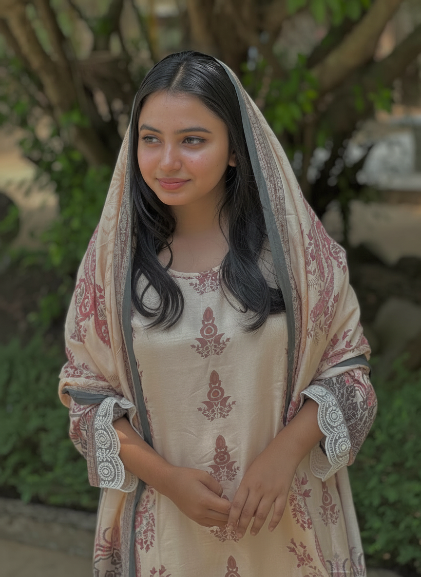 White Pakistani Suit Showcase